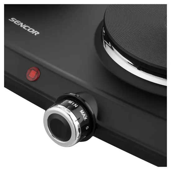 Sencor SCP2254BKEUE4 elektromos főzőlap, 2500W, kétzónás,fekete