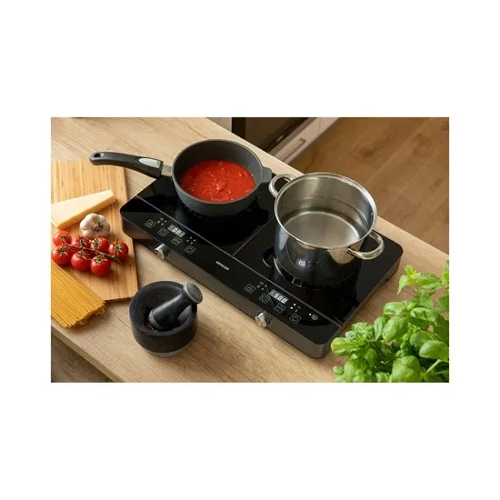 Sencor SCP4001BK indukciós kétzónás üvegkerámia főzőlap 3400W 