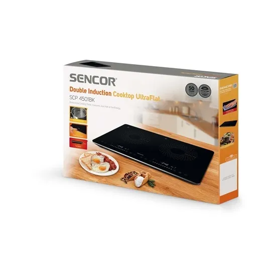 Sencor SCP 4501BK kétzónás indukciós üvegkerámia főzőlap 3400W 