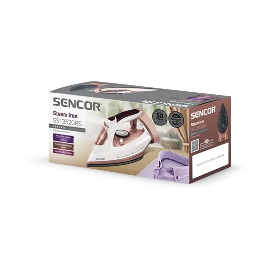 Sencor SSI 3520RS gözölős vasaló,3100W,fehér/rózsaszín