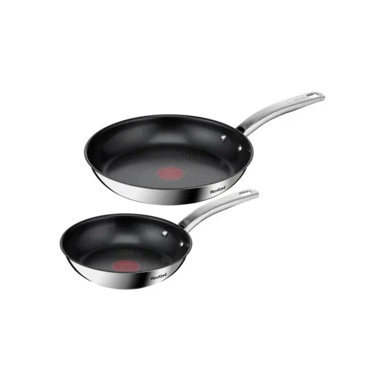 Tefal B817S255 Intuition rozsdamentes acél serpenyő szett 2db 20cm és 26cm-es 