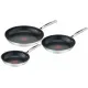 Tefal G732S334 Duetto+ 3 db-os serpenyőkészlet, nemesacél 20 cm,24 cm,28 cm,