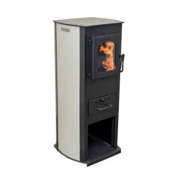 Warnex TERMO KLASIK LUX 6,5kW bézs kandalló teje megerősített fémlemezből készült, bézs színes oldal