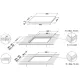 Whirlpool WS Q2160 NE beépíthető indukciós főzőlap fekete WSQ2160NE, 59x51x5.4 cm 