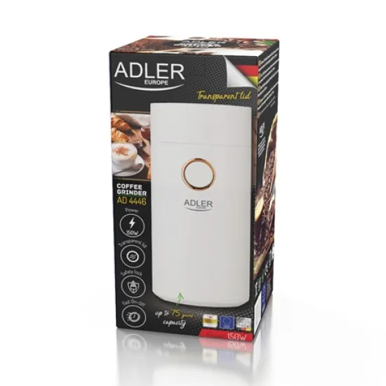 Adler AD 4446WG kávédaráló fehér 150W