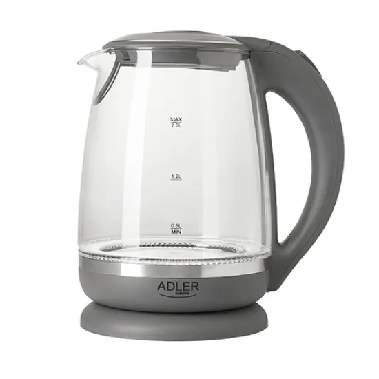 Adler AD 1286 üveg vízforraló 2 liter 2200W