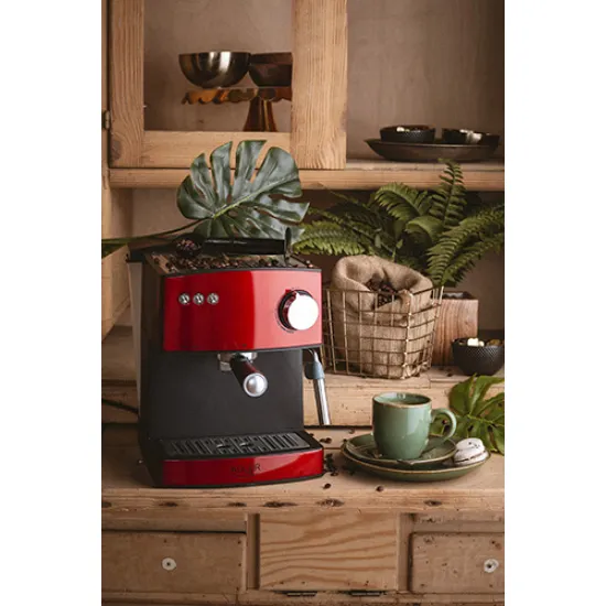 Adler AD4404r presszo kávéfőző 15BAR piros