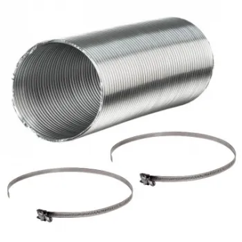 Légkivezető 120mm flexibilis alu cső max. 3m 2db csőbilincs