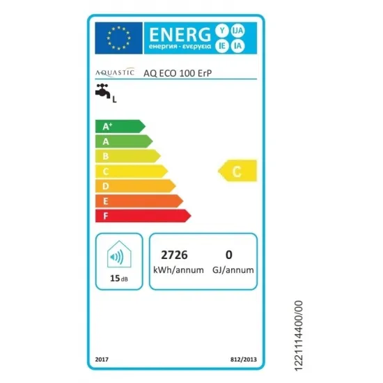HAJDU Aqustic AQ 100 erp elektromos vízmelegítő Aquastic 100l boyler AQ100erp