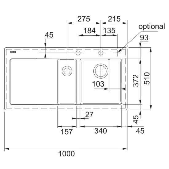 Franke MTK 610-58 Mythos Fraceram kerámia gyöngyszürke mosogatótálca,58x51cm,124.0380.249