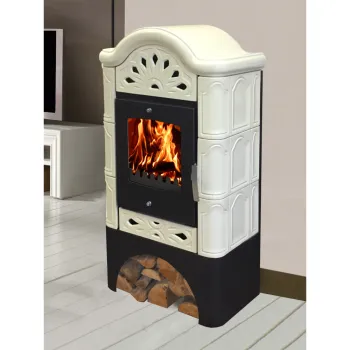 Warnex Benedetto kerámia csempés kandalló csontszín 