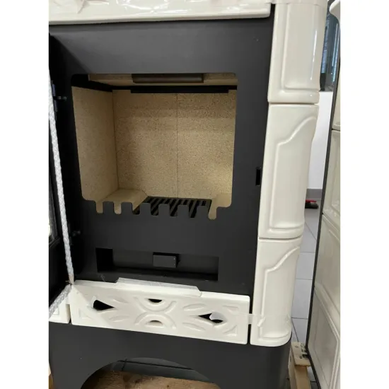 Warnex Benedetto kerámia csempés kandalló csontszín 