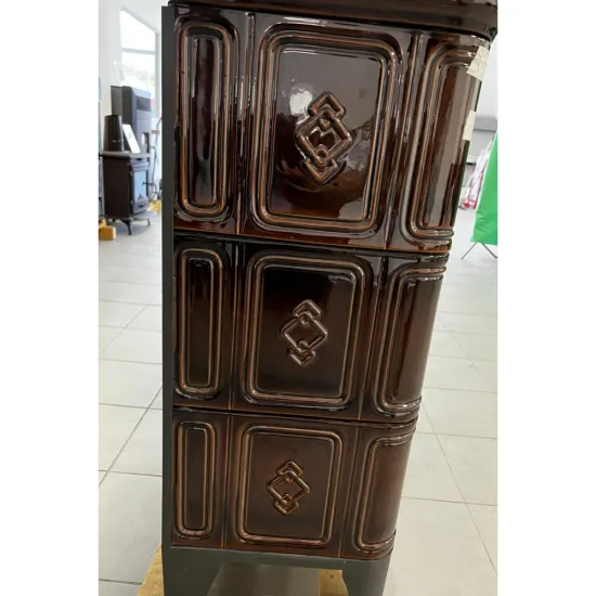 Warnex Bergen kerámia csempés kandalló kávébarna