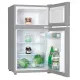 MPM MPM-87-CZ-14 felülfagyasztós kombinált hűtőszekrény, 61/24L,48x85x52cm, inox, MPM87CZ14