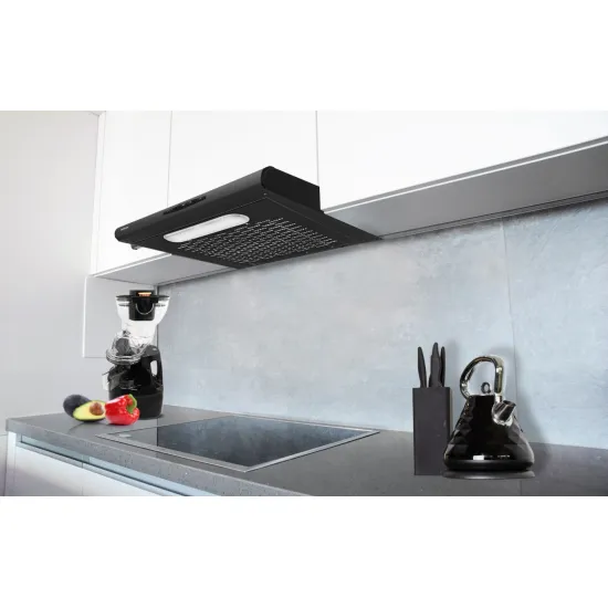 MPM MPM-51-PX-72 konyhai elszívó 50cm fekete mosható fém zsírszűrővel