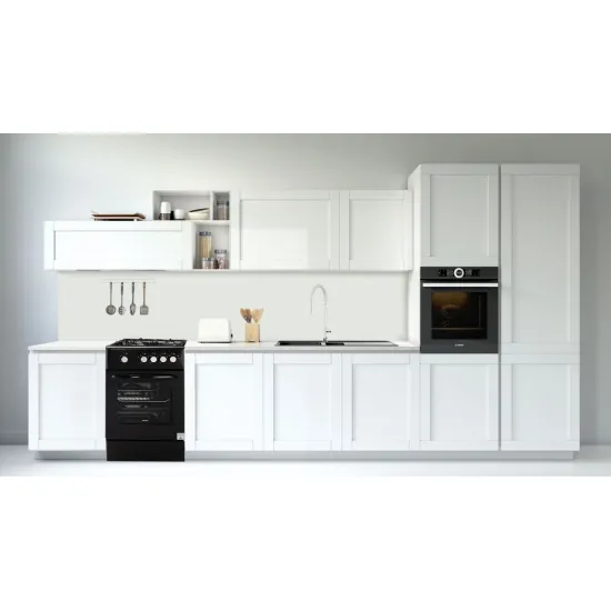 MPM MPM-54-KGF-21/B fekete gáztűzhely gáz sütővel