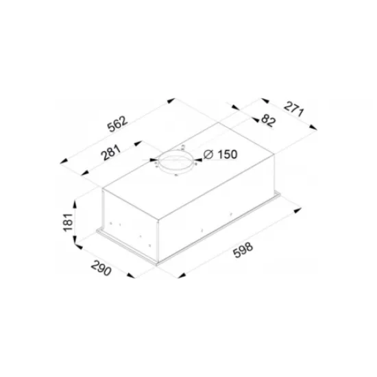 Evido CHB6RX.1 Sotto 60X felsőszekrénybe építhető konyhai elszívó inox 60cm