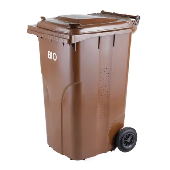 europlast 240l kerekes BIO-hulladék tároló az edény alján felhajtható műanyag rosta található