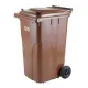 europlast 240l kerekes BIO-hulladék tároló az edény alján felhajtható műanyag rosta található