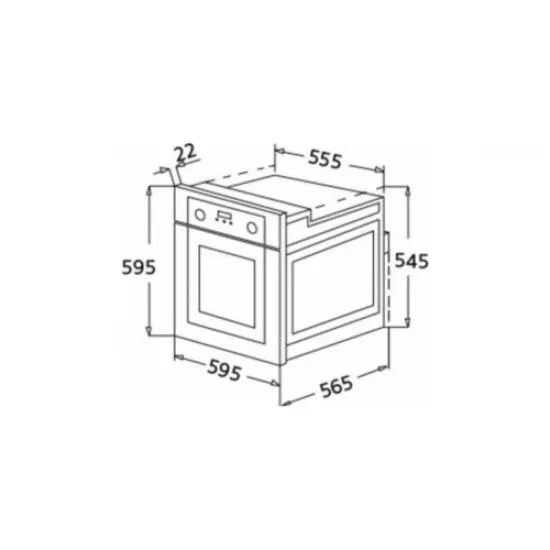 Evido BOC6DB.2 COMFORT 60B fekete beépíthető multifunkciós sütő 56L, A energiaosztály 