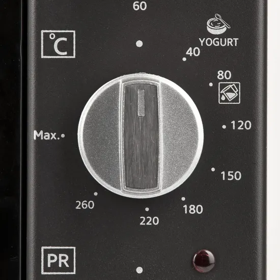 Girmi FE45 légkeveréses 37l minisütő  Ø37 cm-es kerek, téglalap alakú tálcával