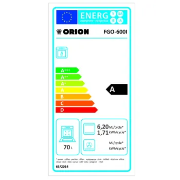 Orion FGO600I inox gáztűzhely FGO-600I, 60x60x85 cm 