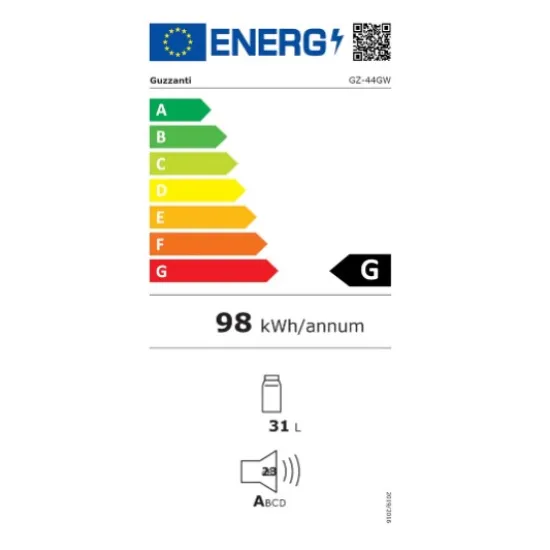 Guzzanti GZ44GW üvegajtós termoelektromos hűtőszekrény