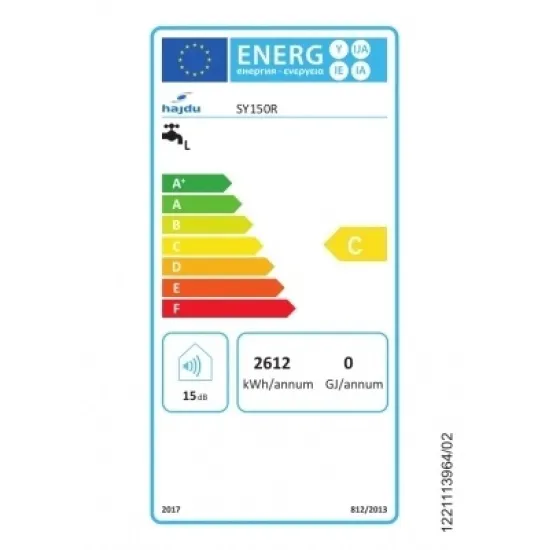 Hajdu SY150R elektromos forróvíztároló, villanybojler 