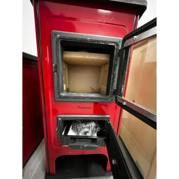 Warnex Hit kandalló, öntöttvas ajtóval és tetővel piros színű