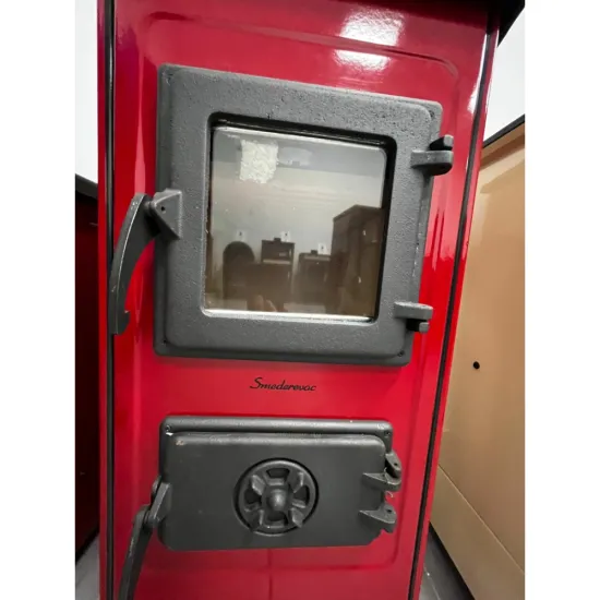 Warnex Hit kandalló, öntöttvas ajtóval és tetővel piros színű, 6.1 kW