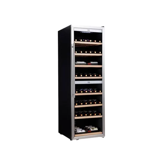 Ferrara SW-180 SS borhűtő szálcsiszolt rozsdamentes kerettel, szabadonálló, 180palack, 455L 