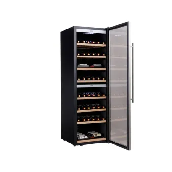 Ferrara SW-180 SS borhűtő szálcsiszolt rozsdamentes kerettel, szabadonálló, 180palack, 455L 