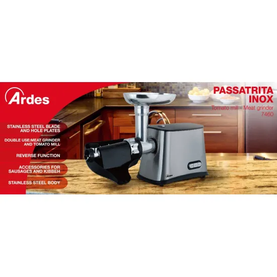 Ardes 7460 elektromos paradicsom paszírozó és húsdaráló inox 
