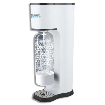 SodaCo K100W King szódagép, fehér, bajonett záras flakonnal 