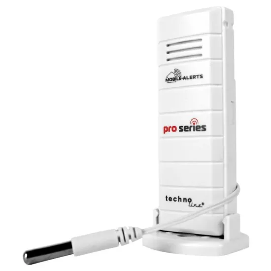 Technoline MA10120 Pro Series hőmérséklet érzékelő, Mobile Alerts okos otthon rendszerhez, bel és kültéri hőmérséklet méréséhez, vezetékes szondával 
