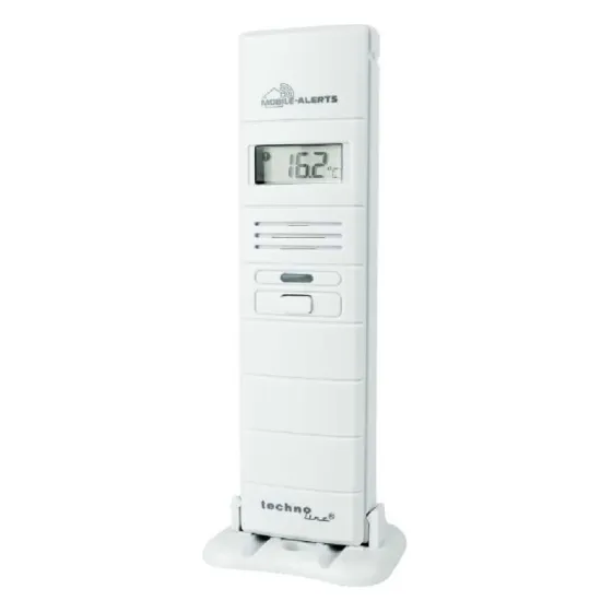 Technoline MA10300 hőmérséklet és páratartalom érzékelő, bel és kültéri, Mobile Alerts okos otthon rendszerhez, vezetékes mérő szondával