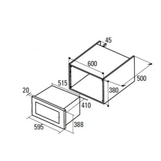 Cata MC 20 D beépíthető mikrohullámú sütő MC20D
