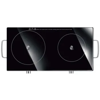 MPM MPM-MKE-23 kétzónás kerámia főzőlap 1800+1000W, fekete-inox