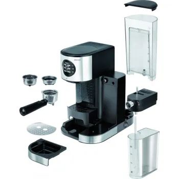 MPM-MKW-07M presszó kávéfőző,1.2L,inox/fekete