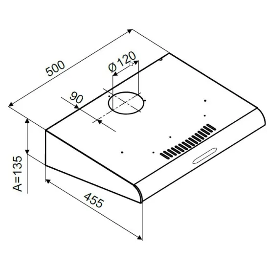 MPM-51-PX-68 konyhai elszívó fehér 50cm 