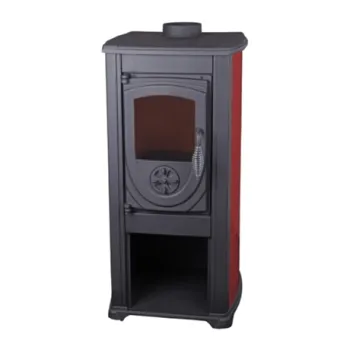 Warnex Thalia Okta ECO kandalló piros lemez oldal borítás, öntöttvas tető és ajtó 