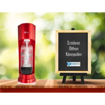 SodaCo R100R Royal gyöngyház piros szódagép +3db szénsavasító flakon
