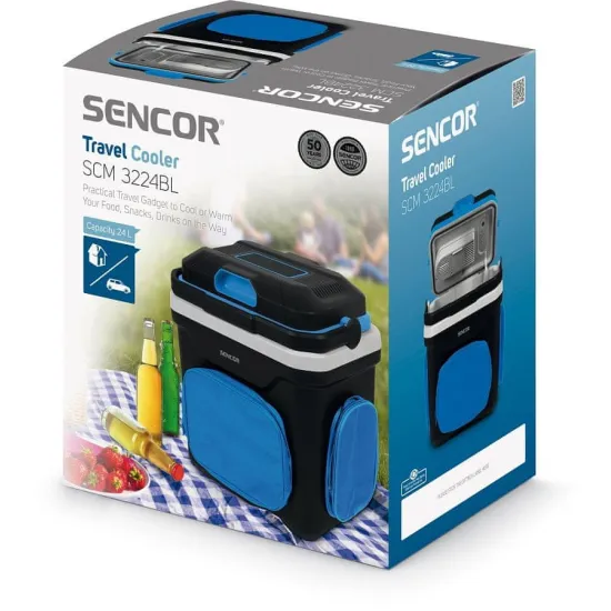 Sencor SCM 3224BL autós hűtőtáska duál működés 12/230 V