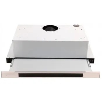 Snaige SNH-SL602M GL 2 motoros 450m3/h, inox  60cm beépíthető teleszkópos konyhai elszívó fekete üveg betéttel