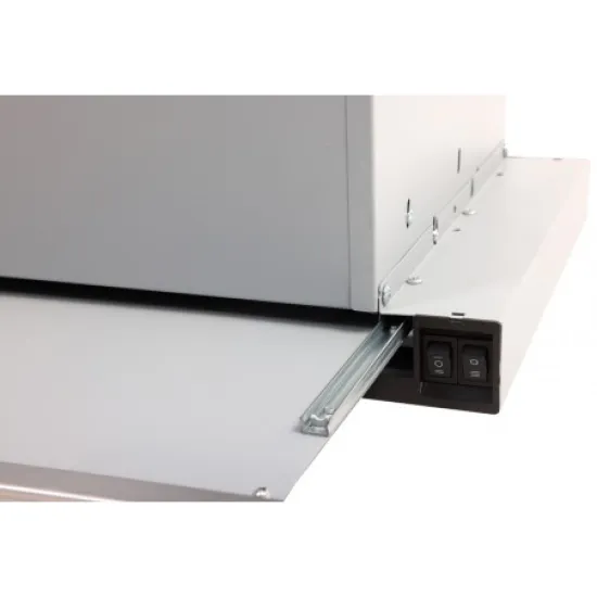 Snaige SNH-SL602M GL 2 motoros 450m3/h, inox  60cm beépíthető teleszkópos konyhai elszívó fekete üveg betéttel