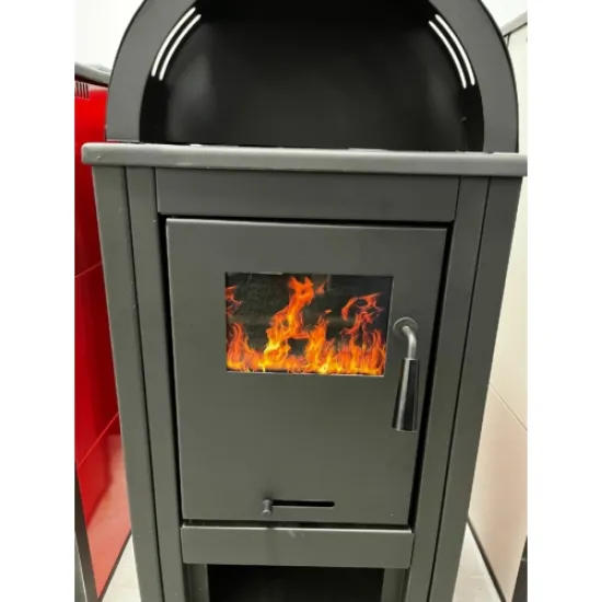 Warnex Termo Elegant LUX íves kandalló piros csempe oldal 8kW