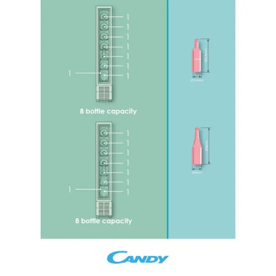 Candy CCVB 15/1 beépíthető borhűtő