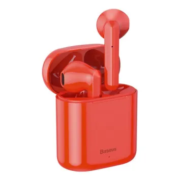 Baseus NGW09-09 TWS Encok W09 mini vezeték nélküli fülhallgató Bluetooth 5.0, piros
