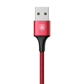 Baseus 3in1 kábel rapid széria MicroUSB+Lightning+C-típ 3A 1.2m piros CAMLT-SU09
