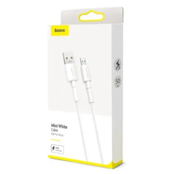 Baseus CAMSW-C02 tartós USB/mikro-USB kábel 2.4A, 1m, fehér